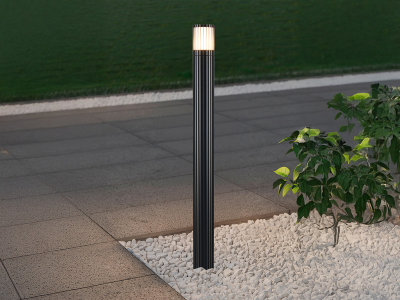 LED Wegeleuchte Aluminium Anthrazit, für Reihenschaltung geeignet, Höhe 100cm