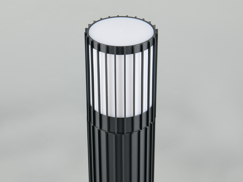 LED Sockelleuchte Aluminium Anthrazit, für Reihenschaltung geeignet, H: 50cm