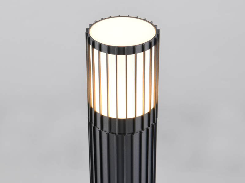 LED Sockelleuchte Aluminium Anthrazit, für Reihenschaltung geeignet, H: 50cm