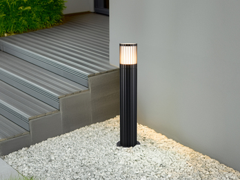 LED Sockelleuchte Aluminium Anthrazit, für Reihenschaltung geeignet, H: 50cm