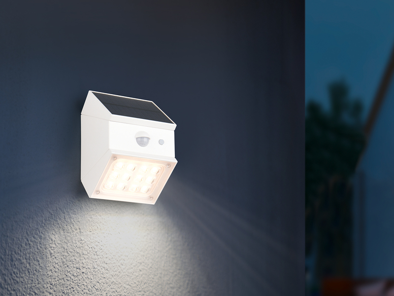 Solar Wandleuchte TALCA außen mit Bewegungsmelder, Licht drehbar, IP65, B: 9cm
