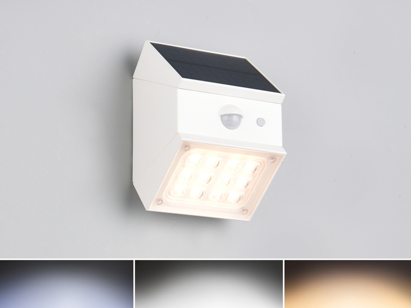 Solar Wandleuchte TALCA außen mit Bewegungsmelder, Licht drehbar, IP65, B: 9cm