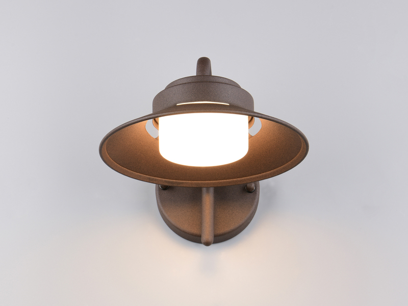 LED Außenwandleuchte Laterne in Rostoptik, Salzluft resistent, Höhe 16,5cm