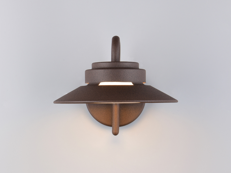 LED Außenwandleuchte Laterne in Rostoptik, Salzluft resistent, Höhe 16,5cm