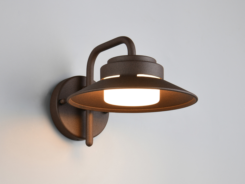 LED Außenwandleuchte Laterne in Rostoptik, Salzluft resistent, Höhe 16,5cm