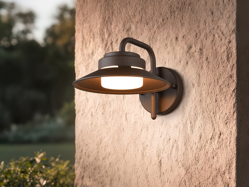 LED Außenwandleuchte Laterne in Rostoptik, Salzluft resistent, Höhe 16,5cm