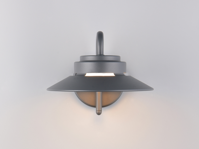 LED Außenwandleuchte Laterne in Anthrazit, Salzluft resistent, Höhe 16,5cm