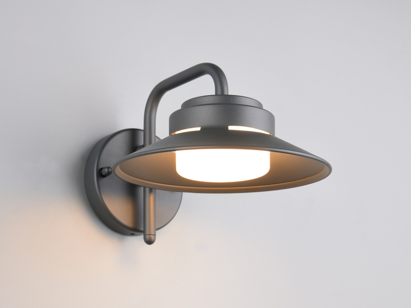 LED Außenwandleuchte Laterne in Anthrazit, Salzluft resistent, Höhe 16,5cm