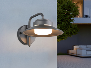 LED Außenwandleuchte Laterne in Anthrazit, Salzluft resistent, Höhe 16,5cm