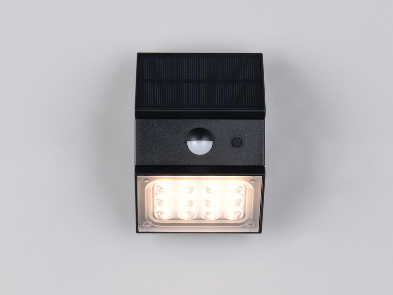 Solar Wandleuchte TALCA außen mit Bewegungsmelder, Licht drehbar, IP65, B: 9cm