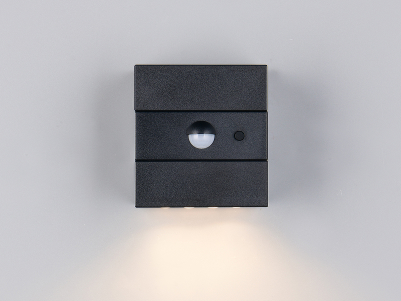 Solar Wandleuchte TALCA außen mit Bewegungsmelder, Licht drehbar, IP65, B: 9cm