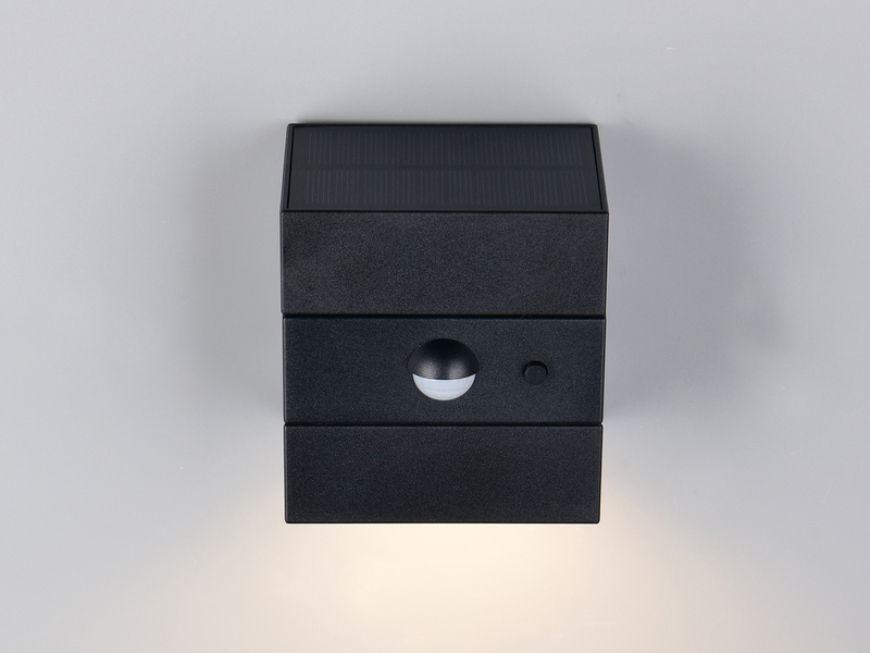 2er Set Solar Wandleuchte außen mit Bewegungsmelder, Licht drehbar, IP65, B: 9cm