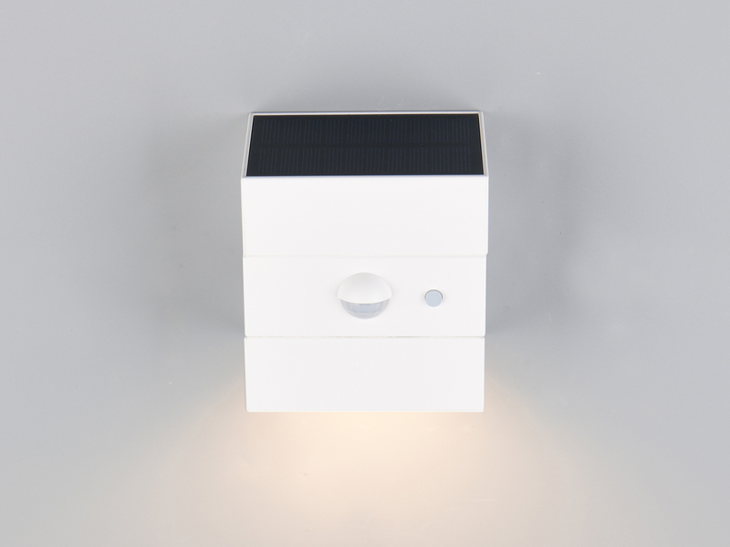 2er Set Solar Wandleuchte außen mit Bewegungsmelder, Licht drehbar, IP65, B: 9cm