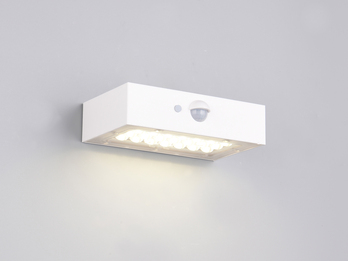 Solar Wandleuchte ELVAS außen mit Bewegungsmelder für Balkon, wetterfest, B 14cm