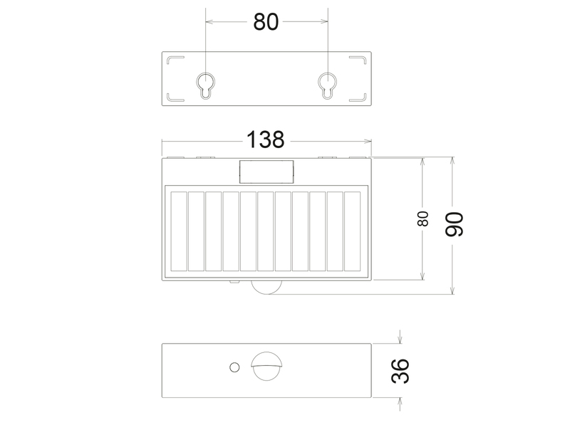 2er-Set Solar Wandleuchte außen mit Bewegungsmelder für Balkon wetterfest B 14cm