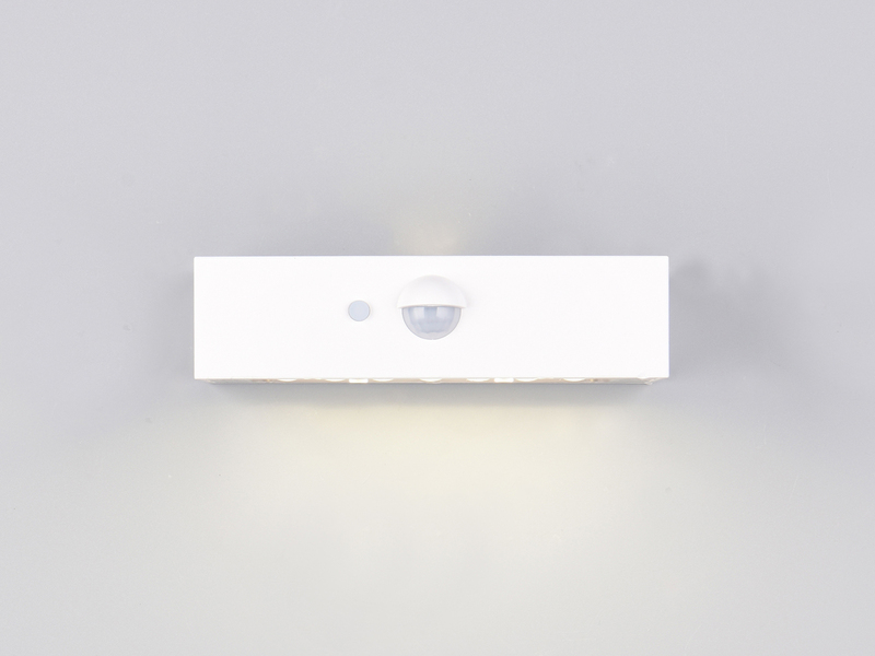 2er-Set Solar Wandleuchte außen mit Bewegungsmelder für Balkon wetterfest B 14cm