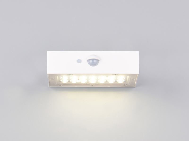 2er-Set Solar Wandleuchte außen mit Bewegungsmelder für Balkon wetterfest B 14cm