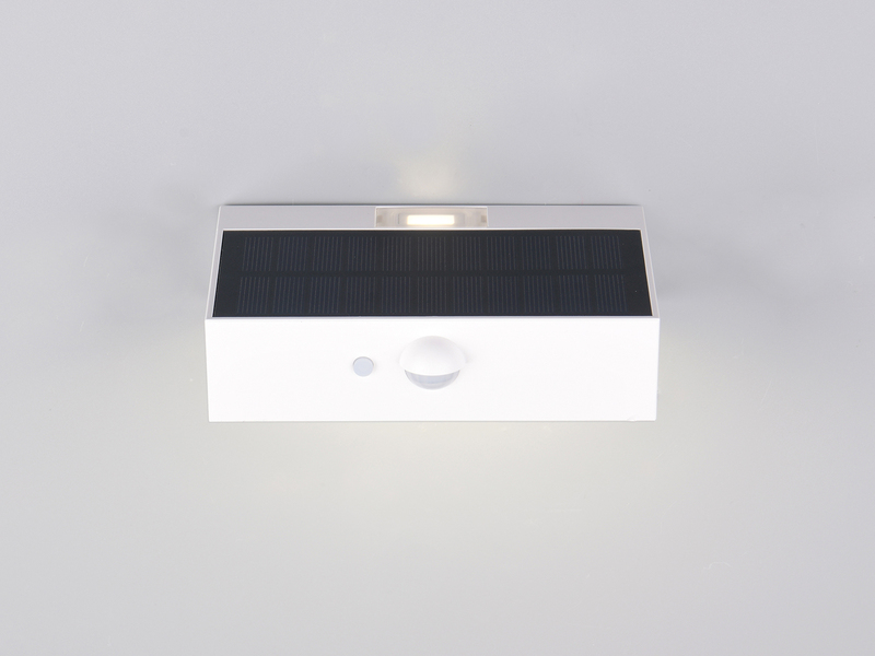 2er-Set Solar Wandleuchte außen mit Bewegungsmelder für Balkon wetterfest B 14cm