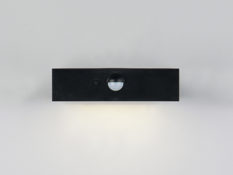 2er-Set Solar Wandleuchte außen mit Bewegungsmelder für Balkon wetterfest B 14cm