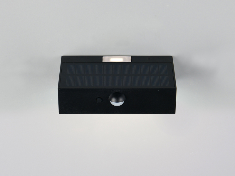 2er-Set Solar Wandleuchte außen mit Bewegungsmelder für Balkon wetterfest B 14cm