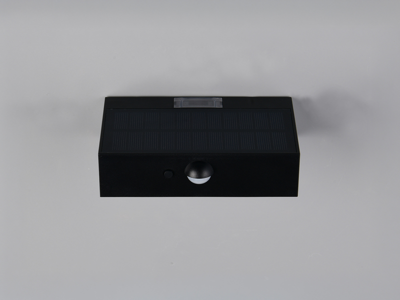 2er-Set Solar Wandleuchte außen mit Bewegungsmelder für Balkon wetterfest B 14cm