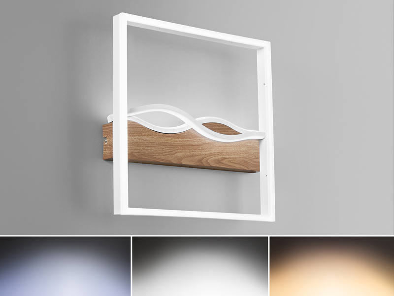 LED Deckenleuchte und Wandleuchte HAWAII in Weiß, 3 Lichtfarben, 40x40cm