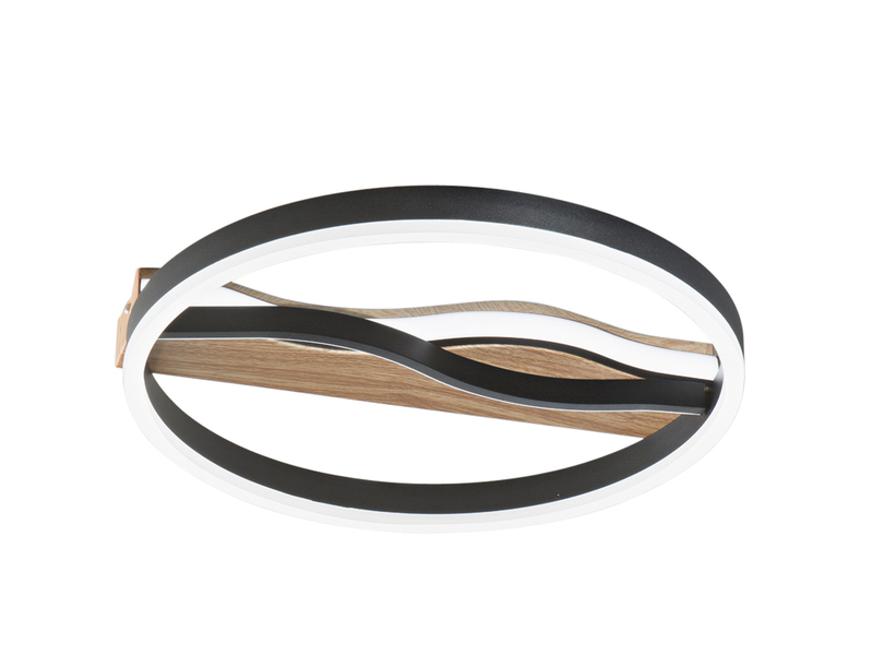 LED Deckenleuchte und Wandleuchte HAWAII Schwarz 3 Lichtfarben, Ø 40cm