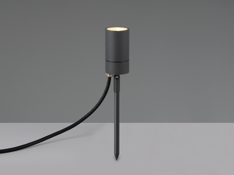 Schwenkbarer LED Gartenstrahler mit Erdspieß & 2 Meter Anschlusskabel Ø 5cm