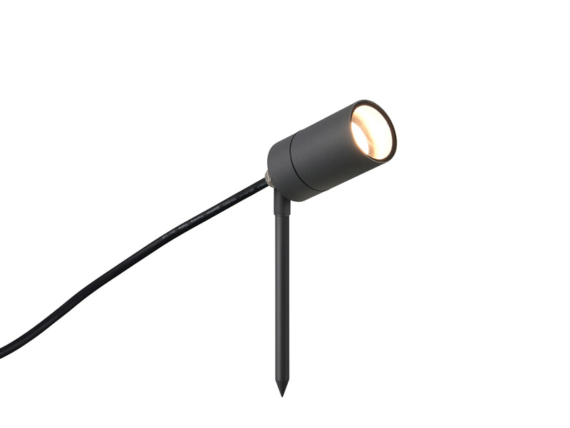 Schwenkbarer LED Gartenstrahler mit Erdspieß & 2 Meter Anschlusskabel Ø 5cm