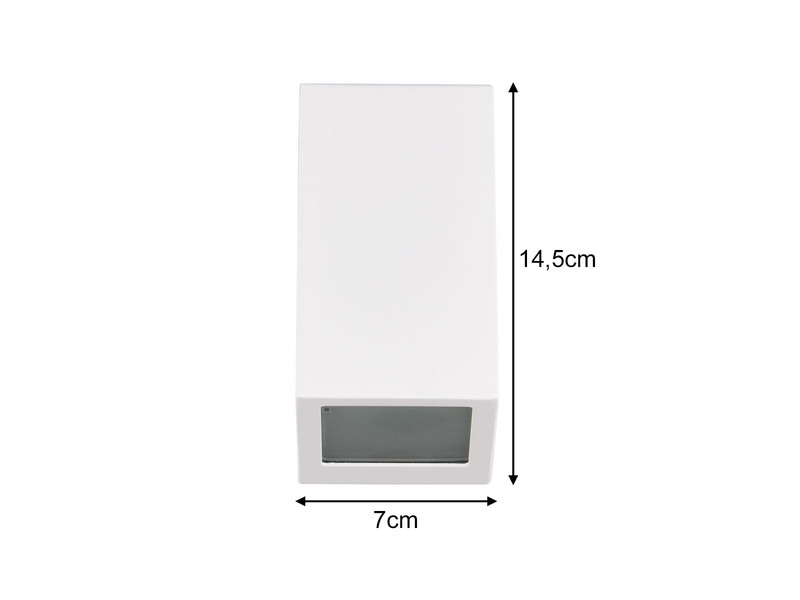 Außenwandleuchte BRAGA Downlight Weiß für Fassadenbeleuchtung, Höhe 14,5cm