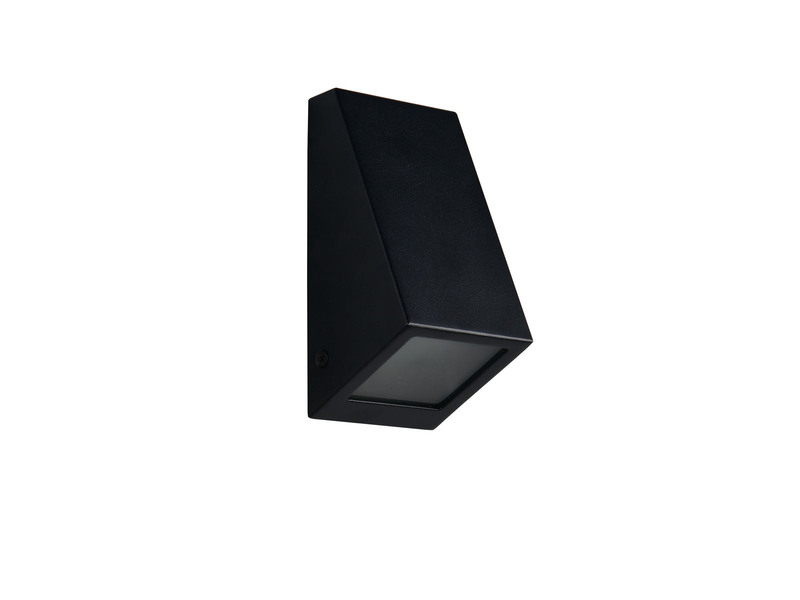 Außenwandleuchte BRAGA Downlight Schwarz für Fassadenbeleuchtung, Höhe 14,5cm