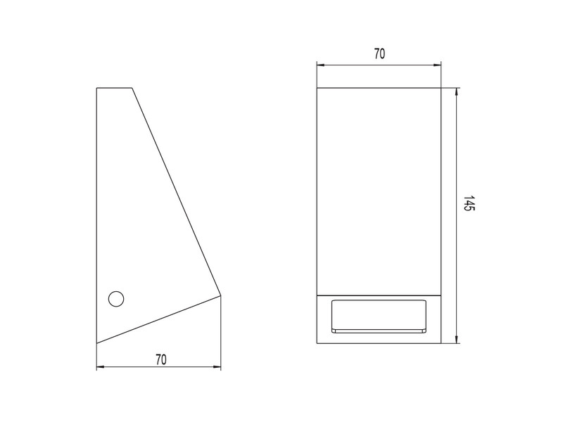 Außenwandleuchte BRAGA Downlight Schwarz für Fassadenbeleuchtung, Höhe 14,5cm