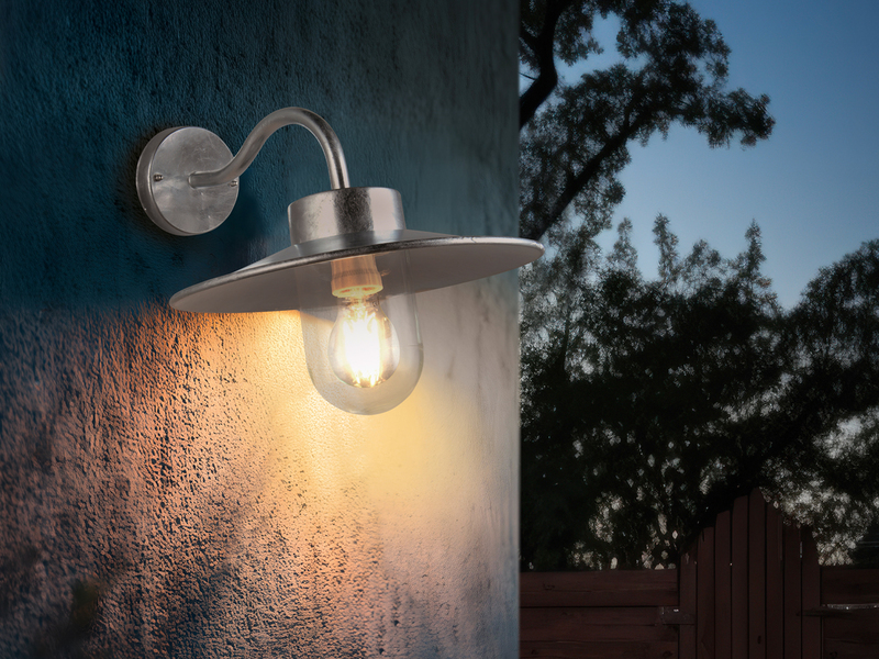 Außenwandleuchte TANA aus Metall feuerverzinkt, Salzluft resistent, Höhe 26cm
