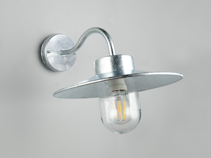 Außenwandleuchte TANA aus Metall feuerverzinkt, Salzluft resistent, Höhe 26cm