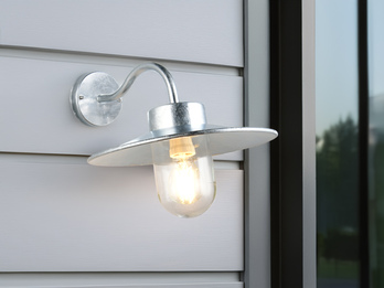 Außenwandleuchte TANA aus Metall feuerverzinkt, Salzluft resistent, Höhe 26cm