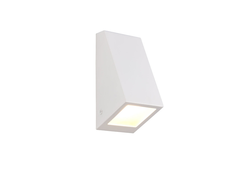 LED Außenwandleuchte Downlight Weiß für Fassadenbeleuchtung, Höhe 14,5cm