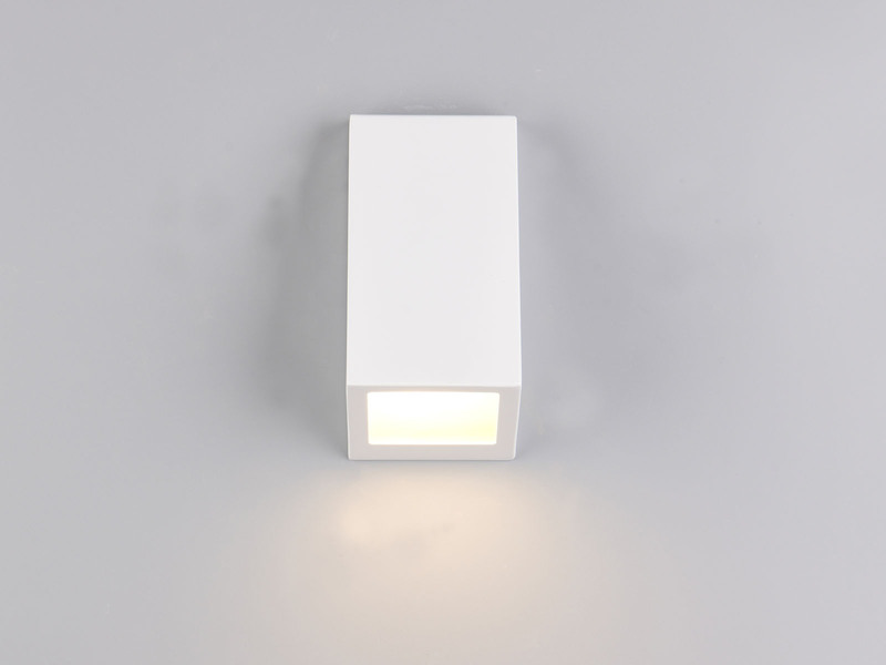 LED Außenwandleuchte Downlight Weiß für Fassadenbeleuchtung, Höhe 14,5cm