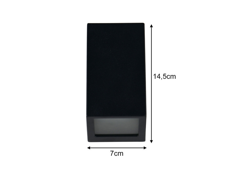 LED Außenwandleuchte Downlight Schwarz für Fassadenbeleuchtung, Höhe 14,5cm