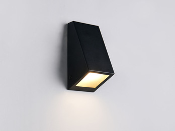 LED Außenwandleuchte Downlight Schwarz für Fassadenbeleuchtung, Höhe 14,5cm