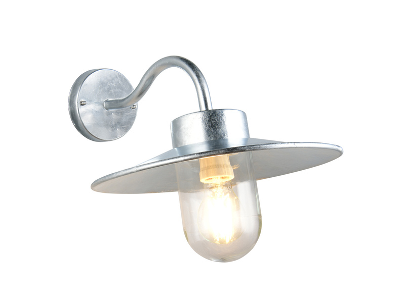 LED Außenwandleuchte aus Metall feuerverzinkt, Salzluft resistent, Höhe 26cm
