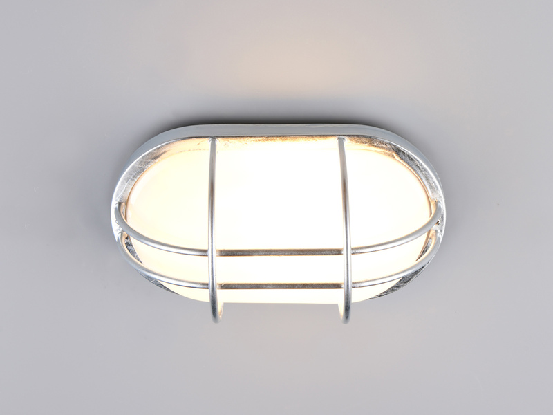 LED Außenwandleuchte aus Metall feuerverzinkt, Salzluft resistent, Breite 26cm