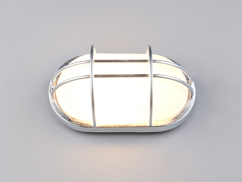 LED Außenwandleuchte aus Metall feuerverzinkt, Salzluft resistent, Breite 26cm