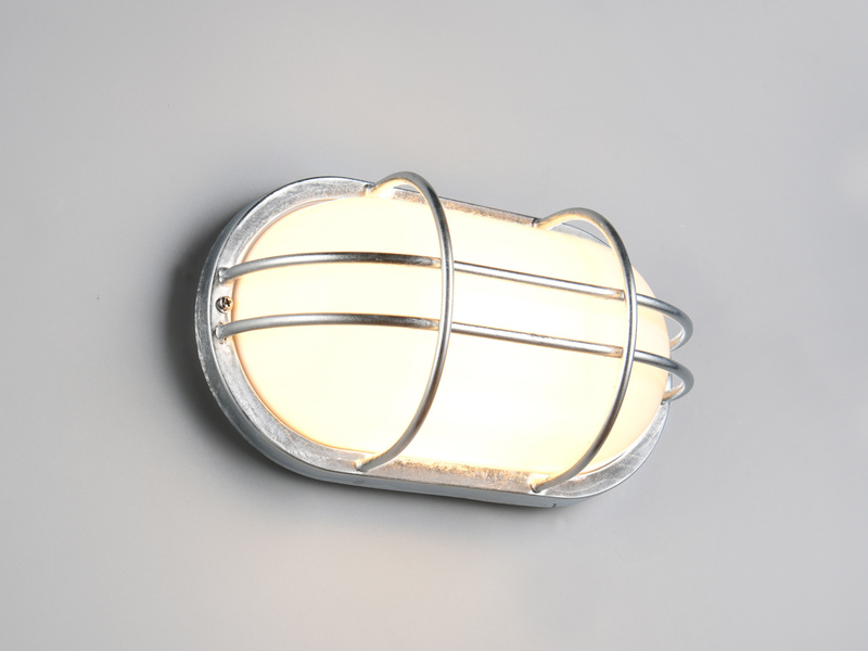 LED Außenwandleuchte aus Metall feuerverzinkt, Salzluft resistent, Breite 26cm