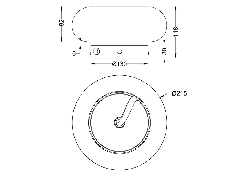 LED Wandleuchte TARSIA dimmbar aus Metall in Weiß & Glas, rund Ø 21,5cm