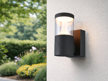 LED Außenwandleuchte TAGUS Anthrazit zur Reihenschaltung geeignet, Höhe 24cm