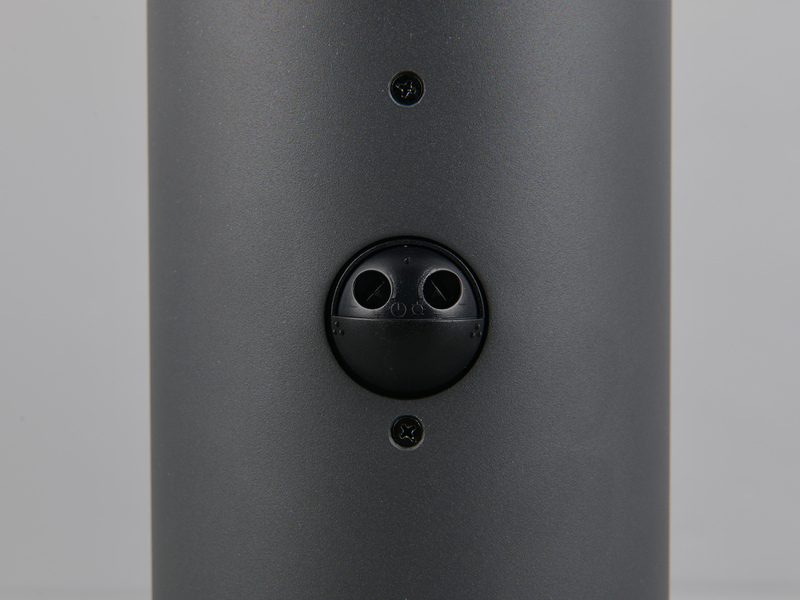 Wegeleuchte MURES in Anthrazit mit Glaskugel & Bewegungsmelder, Höhe 80cm