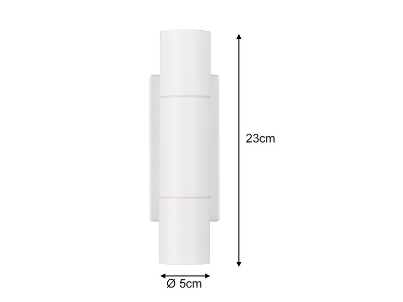 LED Außenwandleuchte Up and Down Weiß, Höhe 23cm