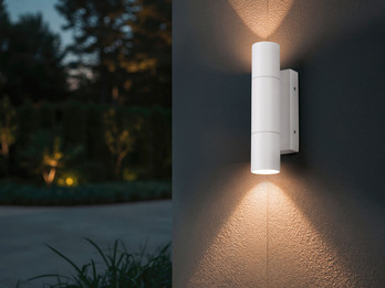 LED Außenwandleuchte Up and Down Weiß, Höhe 23cm