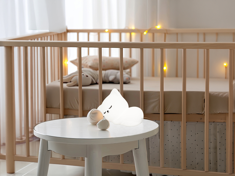 Nachtlicht MIA dimmbar, per USB aufladbar, Weiß mit Farbwechsel, Höhe 11cm