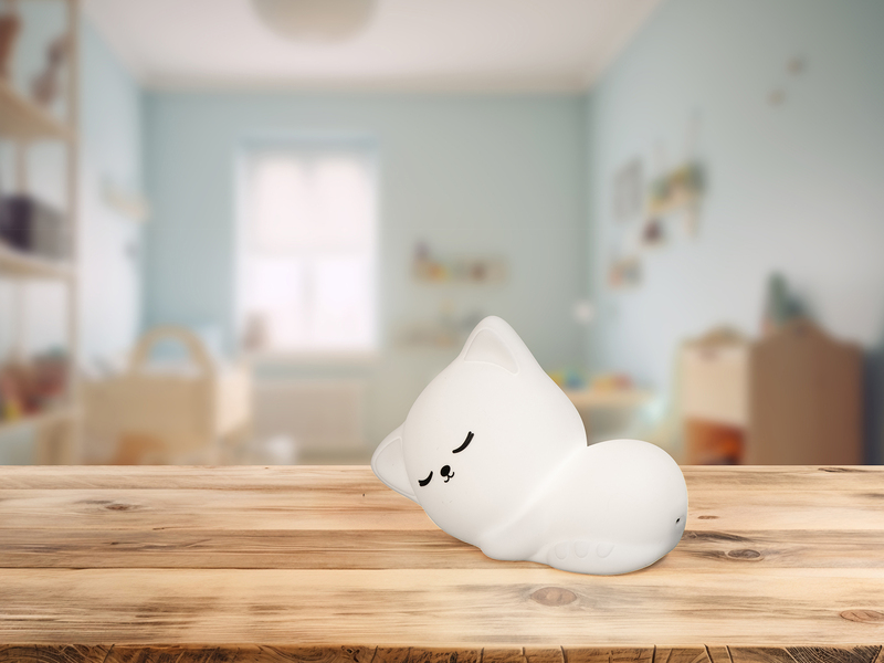 Nachtlicht MIA dimmbar, per USB aufladbar, Weiß mit Farbwechsel, Höhe 11cm